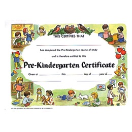 Pre-Kindergarten Certificate - Kids and Birds
