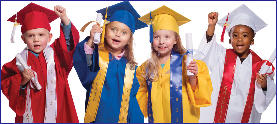 Preschool and Kindergarten Graduation Kids Cap and Gown Little