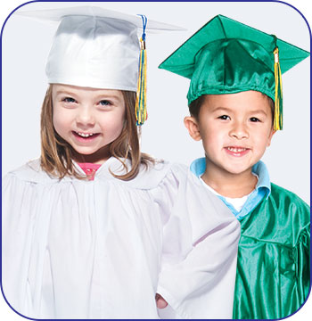 preschool and kindergarten graduation caps & gowns