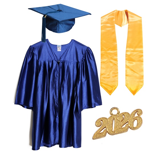 princess polly baby blue dress 2026 Kids Deluxe Shiny Graduation Set