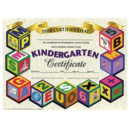 Kindergarten Certificate - Blocks Border