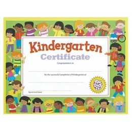 Kindergarten Certificate - Kids Border