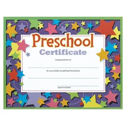 Preschool Diplomas & Certificates