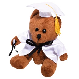 Graduation Bear - White