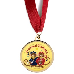Preschool Graduate Medallion - Monkeys
