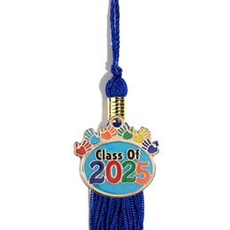 Child-size Graduation Tassel With Handprints Charm